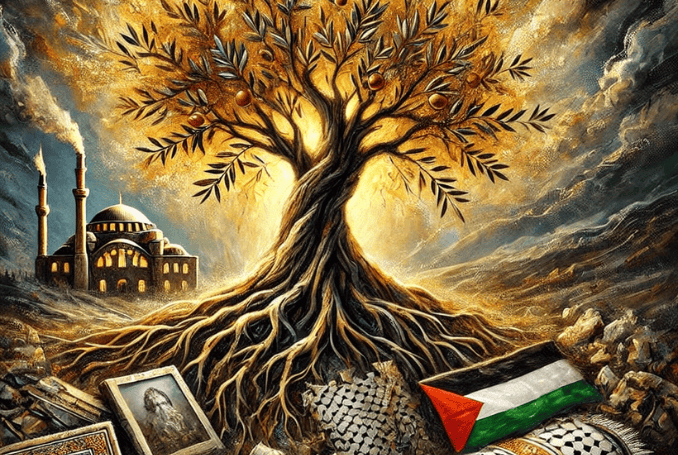 A moving poem by Ramzy Baroud on the enduring spirit of Palestine. (Design: Supplied)